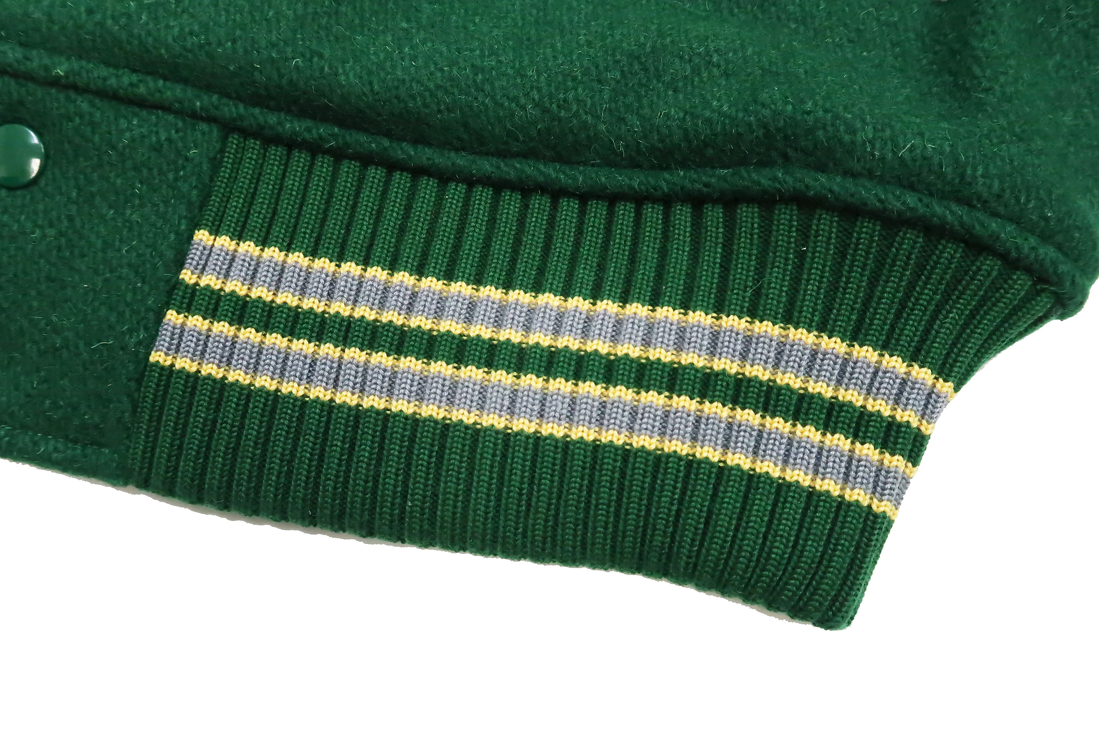Whitesville Varsity Jacket Men's Letterman Jacket Melton x Leather Award Jacket WV15166 WV15166-145 Green x Gray MAVERICKS - Image 12