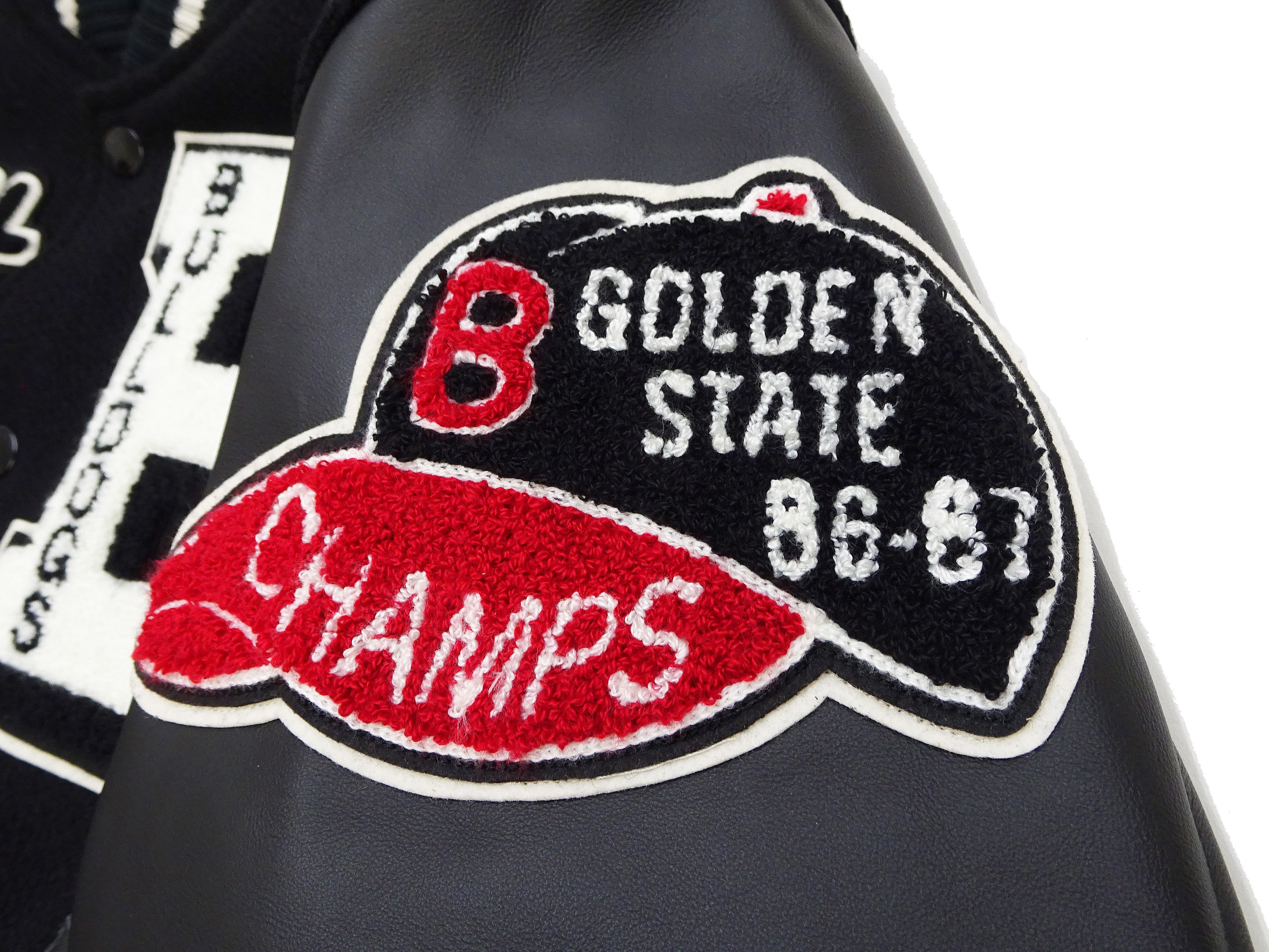 Whitesville Varsity Jacket Men's Letterman Jacket Melton x Leather Award Jacket WV15385 WV15385-119 Black/Black - Image 11