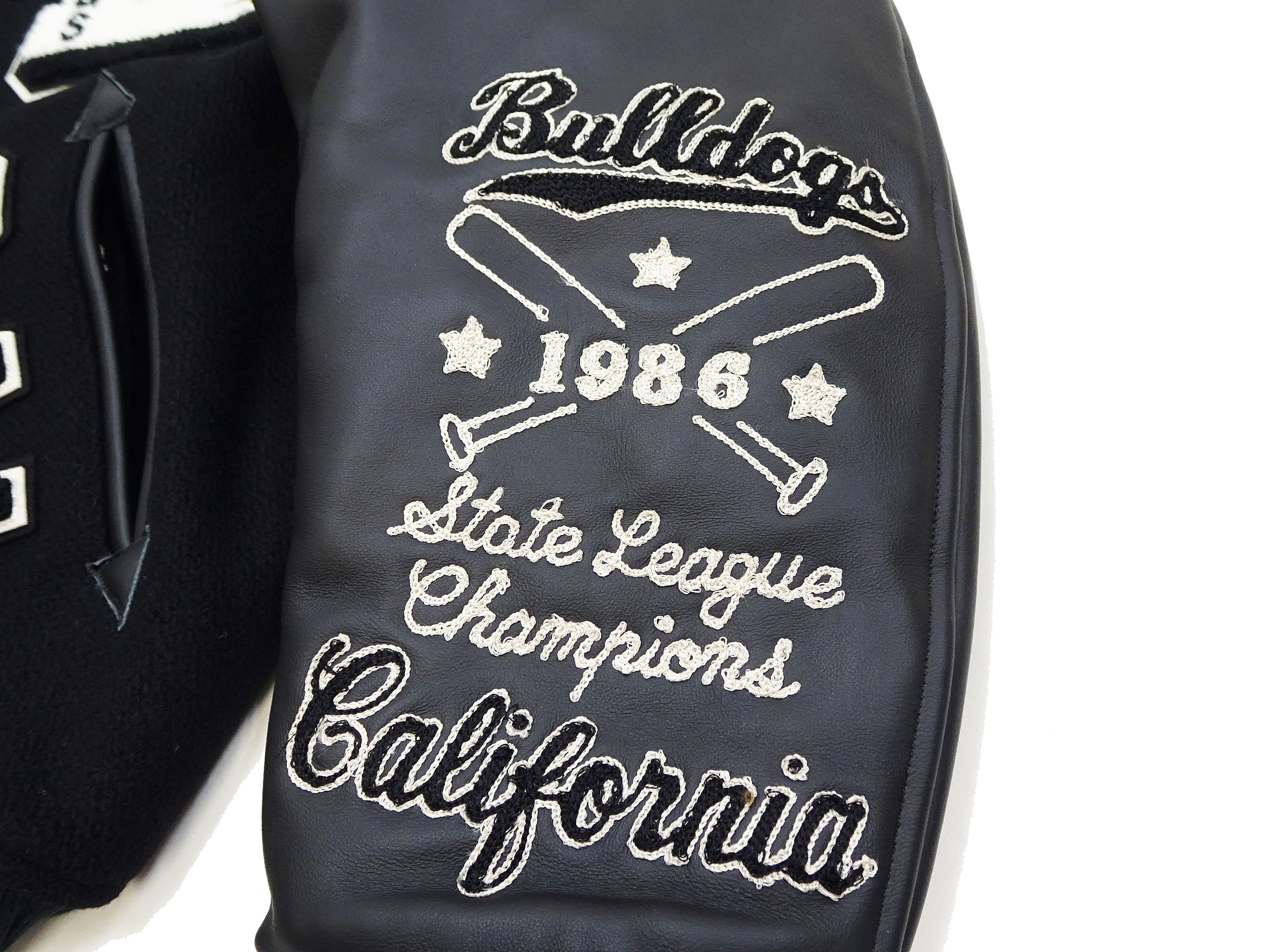 Whitesville Varsity Jacket Men's Letterman Jacket Melton x Leather Award Jacket WV15385 WV15385-119 Black/Black - Image 12