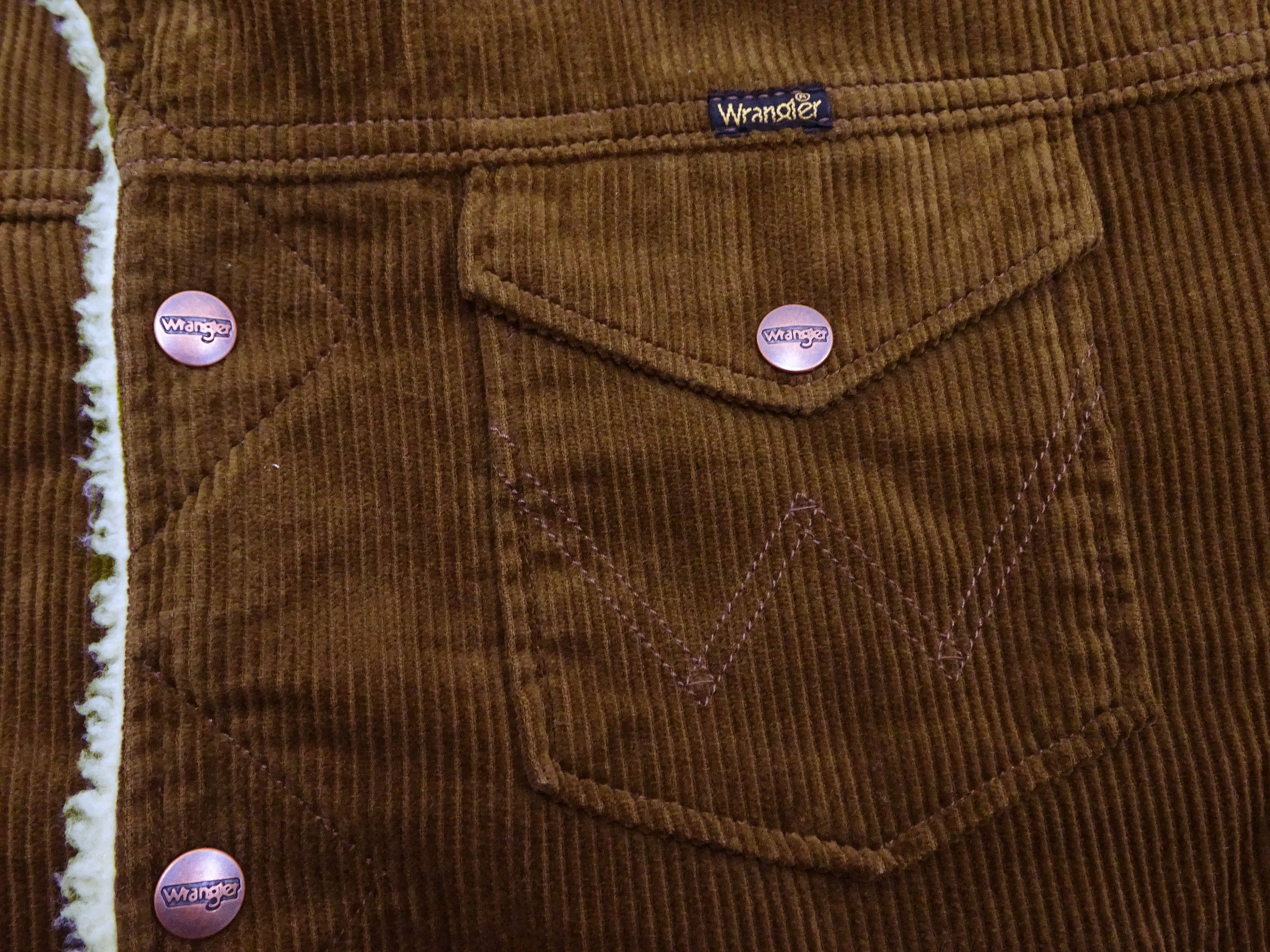Wrangler Men's Sherpa-Lined Corduroy Jacket - Classic Ranch Coat Style, Mid-Length (WM1823-412, Brwon) - Image 10