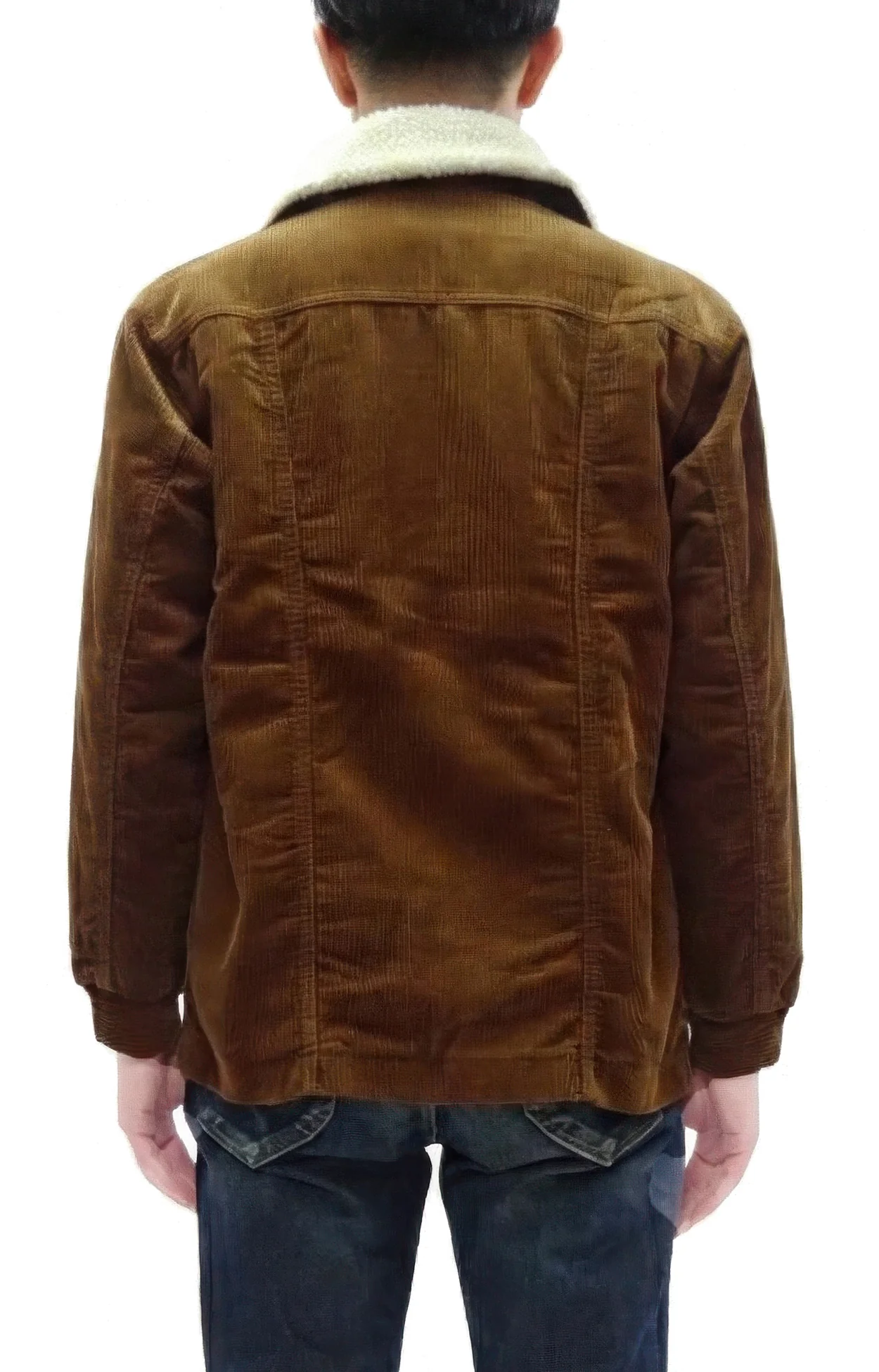Wrangler Men's Sherpa-Lined Corduroy Jacket - Classic Ranch Coat Style, Mid-Length (WM1823-412, Brwon) - Image 5