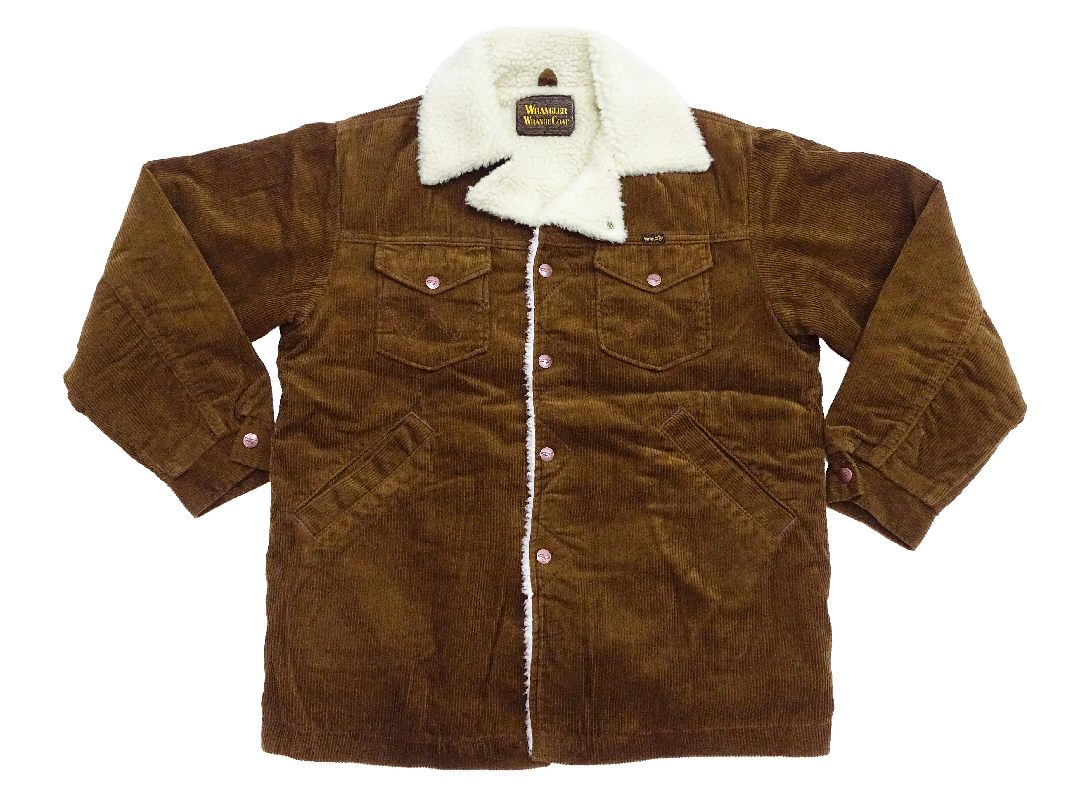 Wrangler Men's Sherpa-Lined Corduroy Jacket - Classic Ranch Coat Style, Mid-Length (WM1823-412, Brwon) - Image 7