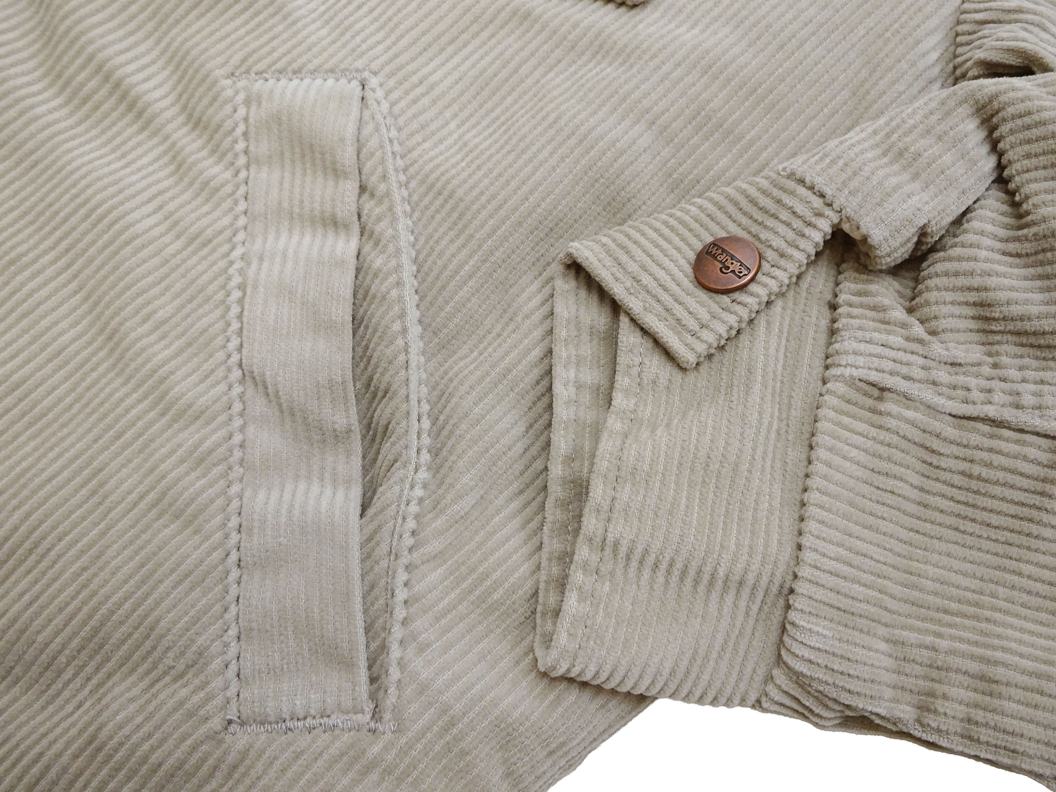 Wrangler Men's Sherpa-Lined Corduroy Jacket - Classic Ranch Coat Style, Mid-Length (WM1823-463, Light Ash Gray) - Image 11