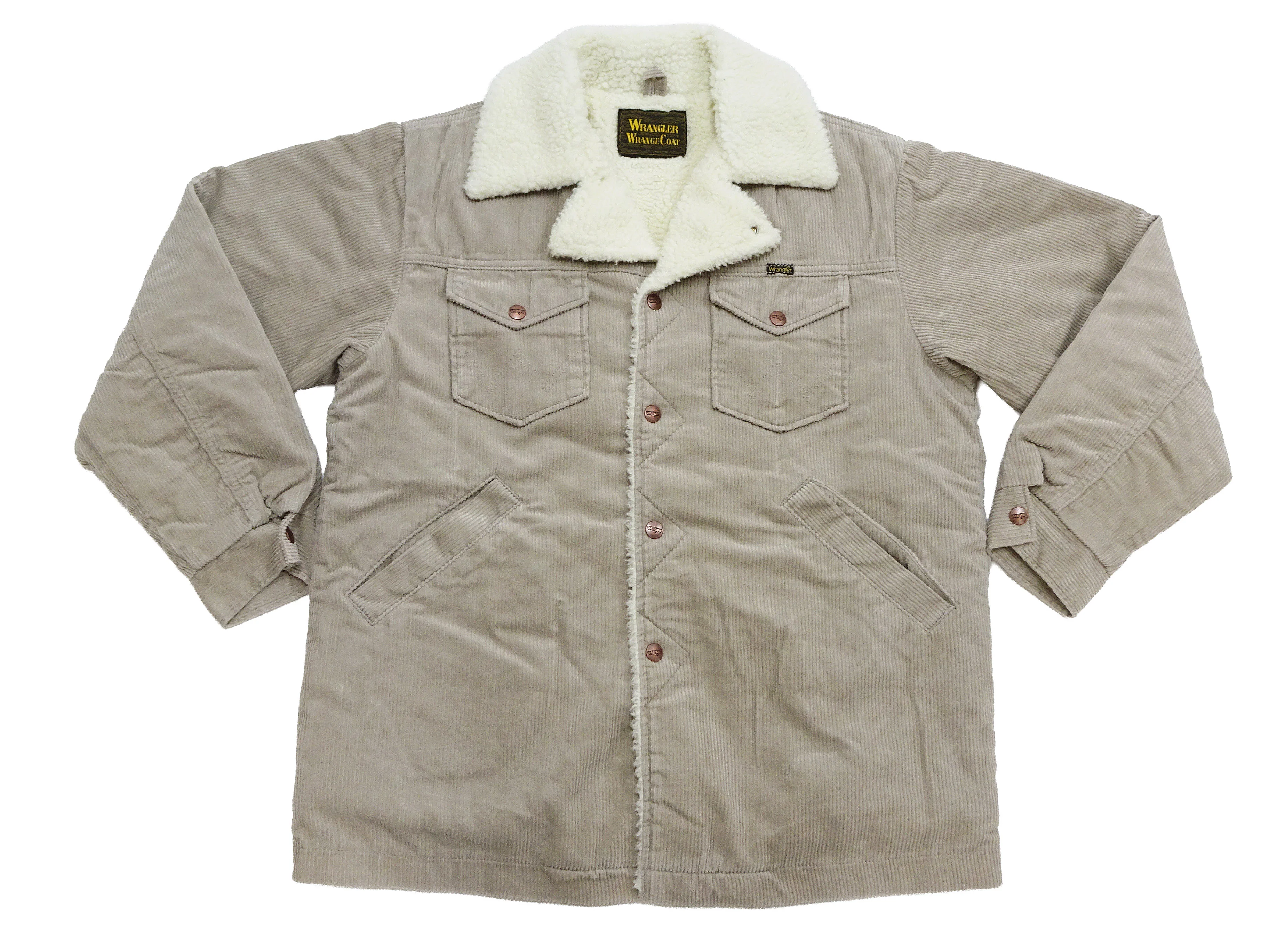 Wrangler Men's Sherpa-Lined Corduroy Jacket - Classic Ranch Coat Style, Mid-Length (WM1823-463, Light Ash Gray) - Image 7